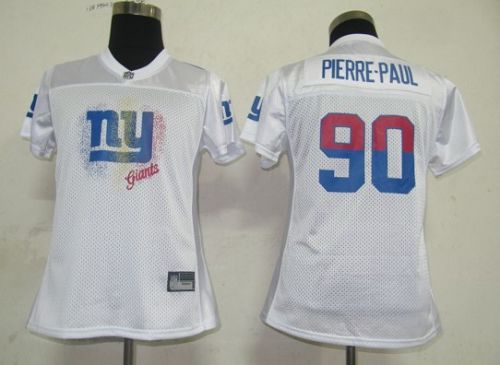 Giants #90 Jason Pierre-Paul White 2011 Women's Fem Fan NFL Jersey - Click Image to Close